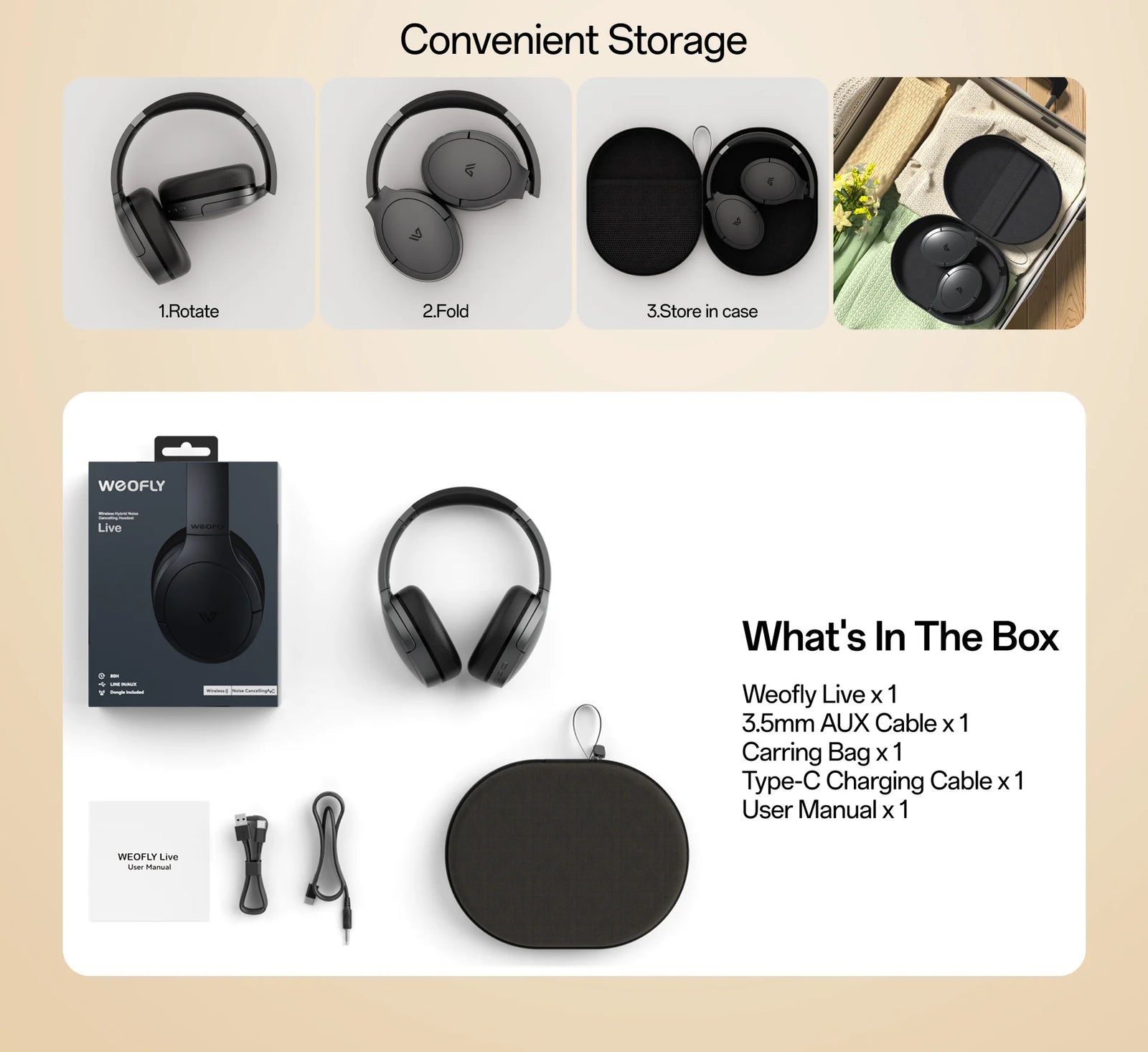 Weofly Live ANC Headphone description image 10