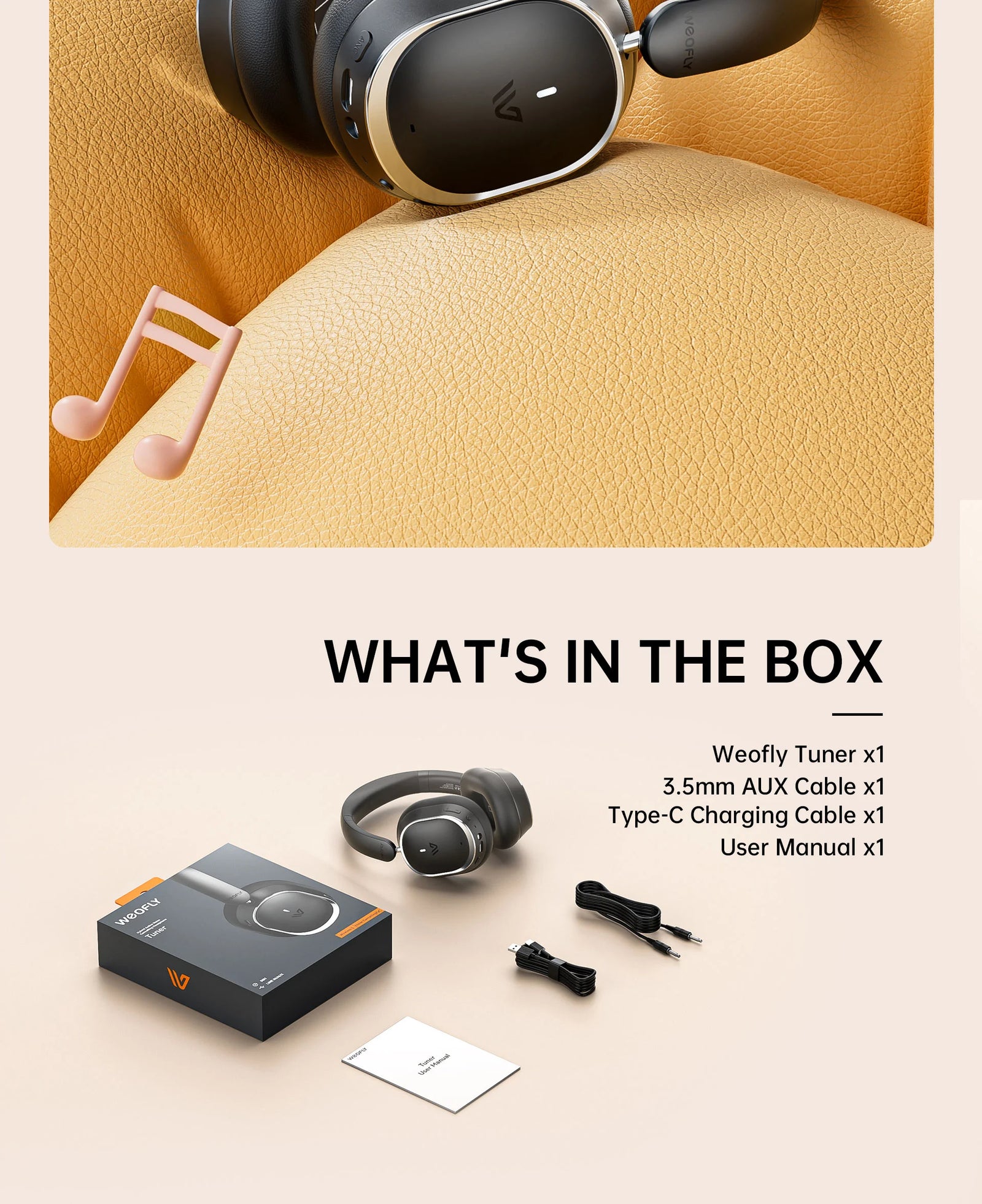 Weofly Tuner ANC Headphones description image 15