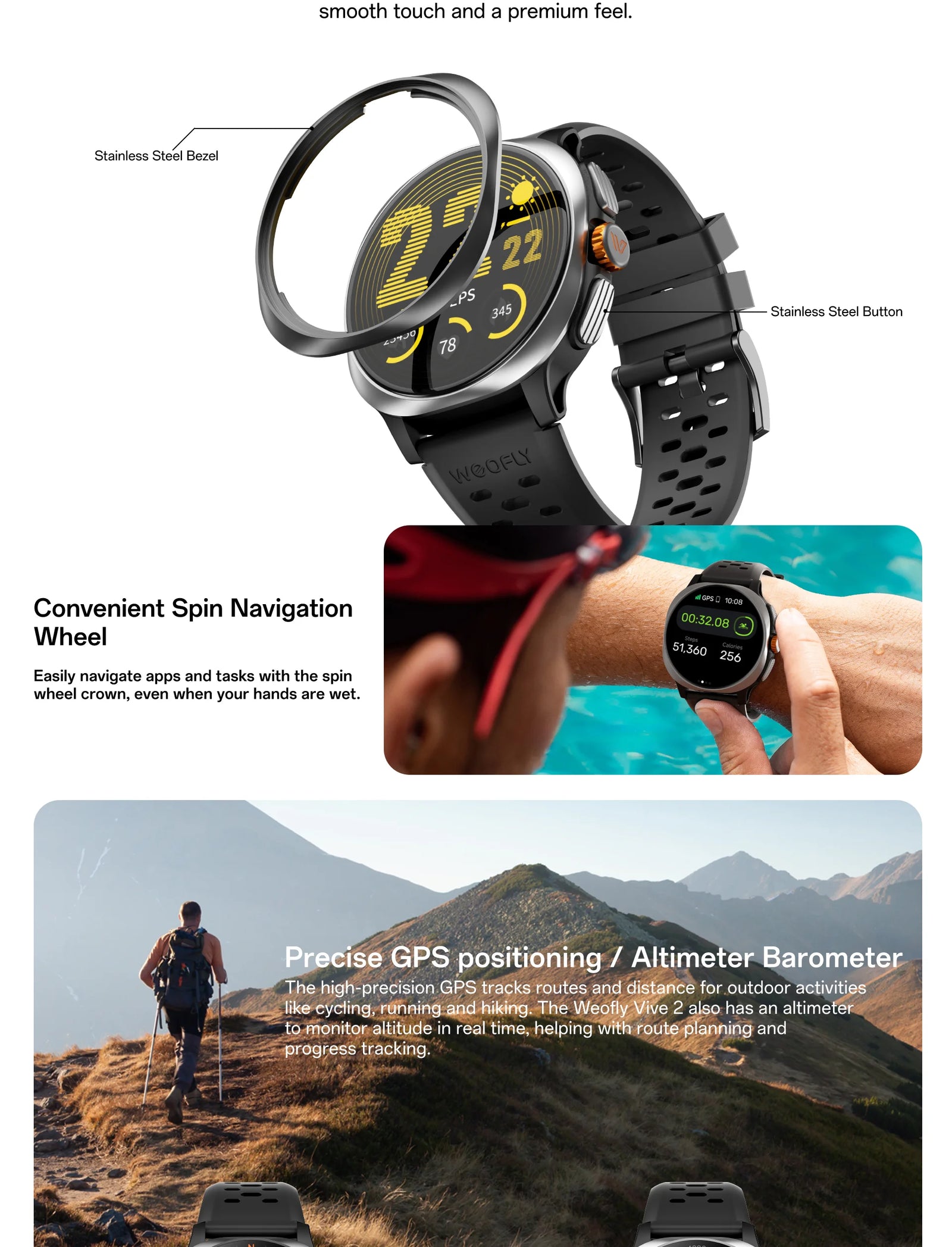 Weofly Vive 2 Smart Watch description image 4