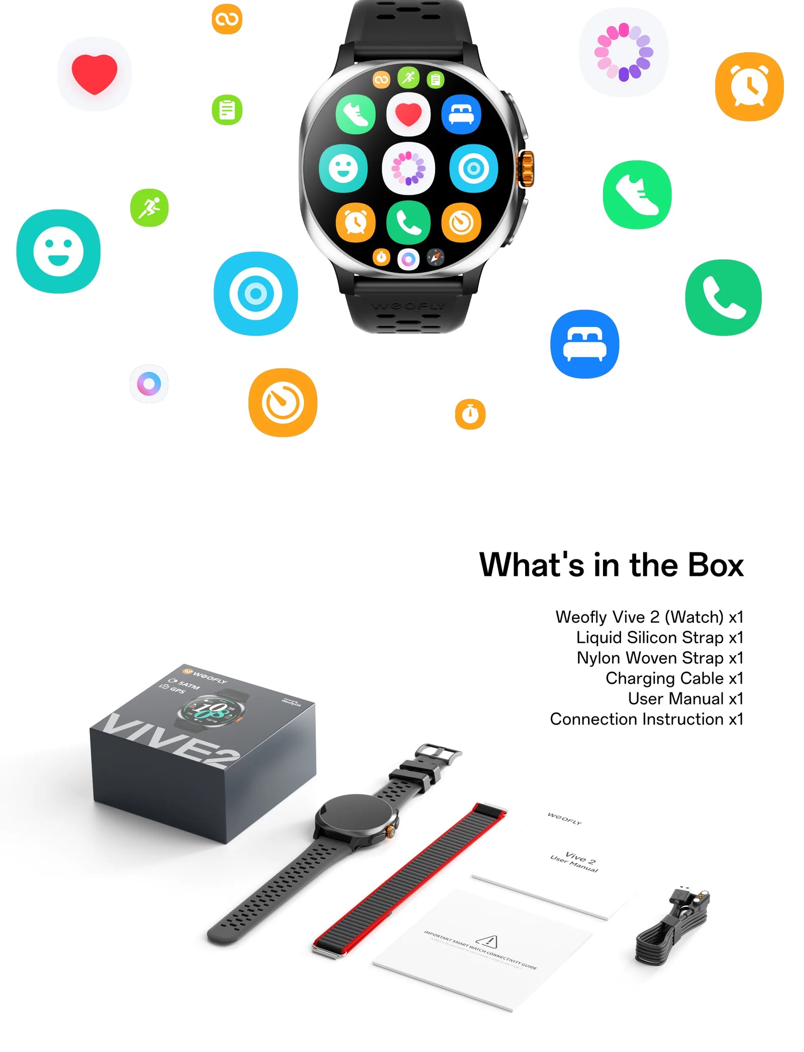 Weofly Vive 2 Smart Watch description image 10